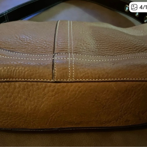 Vintage Coach c0782-f10942 Brown tan Leather Crossbody/ Shoulder bag - Picture 3 of 6
